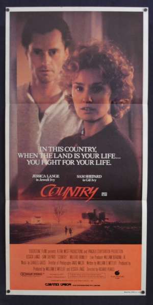 Country Poster Original Daybill 1984 Jessica Lange Sam Sheppard