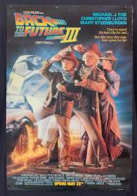 Back To The Future 3 Poster Original ROLLED USA Advance 1990 Michael J Fox