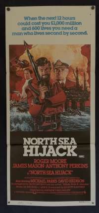 North Sea Hijack Poster Original Daybill Roger Moore 007 James Mason