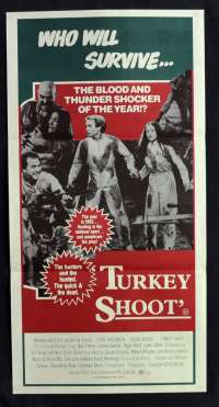 Turkey Shoot movie poster Daybill 1982 Escape 2000 Ozploitation Olivia Hussey