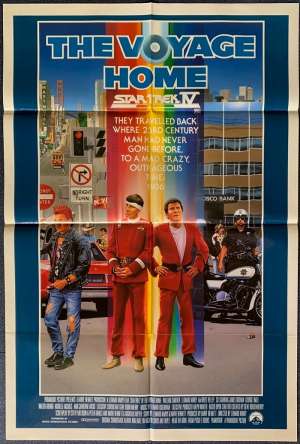 Star Trek 4 The Voyage Home Poster Original One Sheet 1986 William Shatner