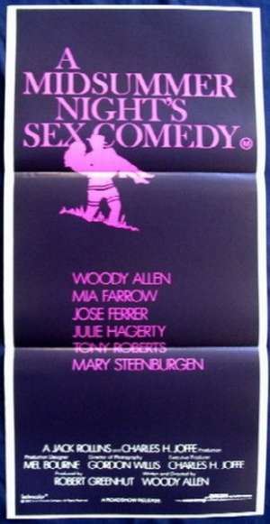 A Midsummer Nights Sex Comedy Poster Daybill Woody Allen Mia Farrow