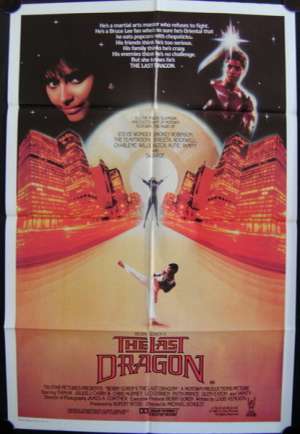 The Last Dragon Poster Original One Sheet 1985 Berry Gordy Taimak Vanity Kung Fu