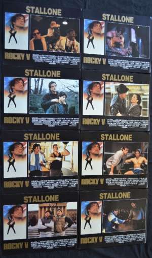 Rocky V 1990 Sylvester Stallone Boxing Lobby Card Set USA