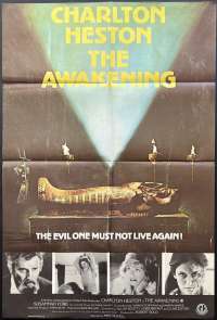 The Awakening Movie Poster Original One Sheet 1980 Charleton Heston Horror