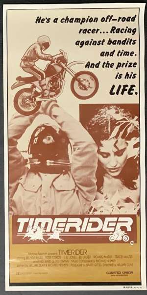 Timerider Movie Poster Original Rolled Daybill 1982 Dirt Bike Racing Fred Ward