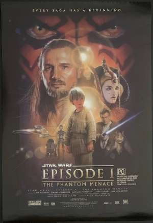 Star Wars Episode 1 The Phantom Menace Poster Original One Sheet 1999 Rolled