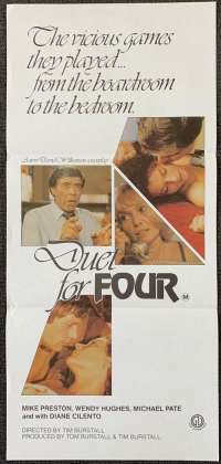 Duet For Four Poster Original Daybill 1982 Mike Preston Wendy Hughes Michael Pate