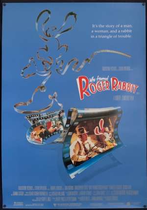Who Framed Roger Rabbit Poster Original One Sheet Rolled 1988 Bob Hoskins