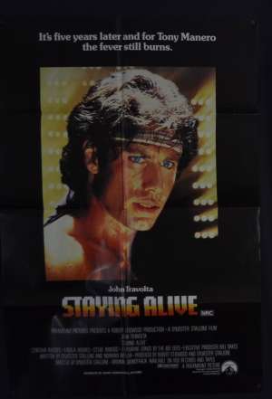 Staying Alive Poster Original One Sheet 1983 John Travolta No Border