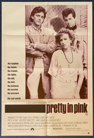 Pretty In Pink Movie Poster Original One Sheet 1986 Molly Ringwald John Hughes