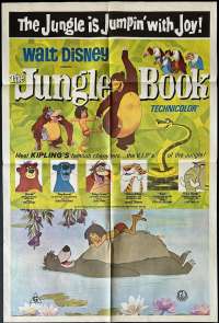The Jungle Book 1967 One Sheet movie poster 1970 Re-Issue Disney