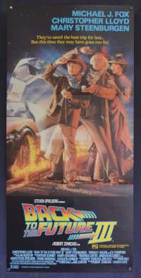 Back To The Future 3 Movie Poster Original Daybill Drew Struzan Art Michael J Fox