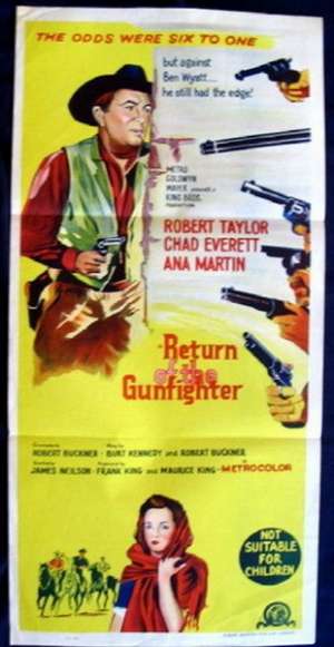 Return Of The Gunfighter 1967 Robert Taylor Daybill movie poster