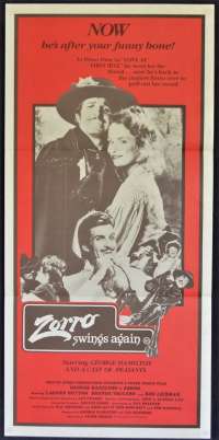Zorro Swings Again Movie Poster Original Daybill 1981 Zorro The Gay Blade