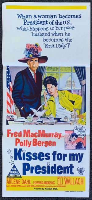Kisses For My President Poster Original Daybill 1964 Fred MacMurray Vintage