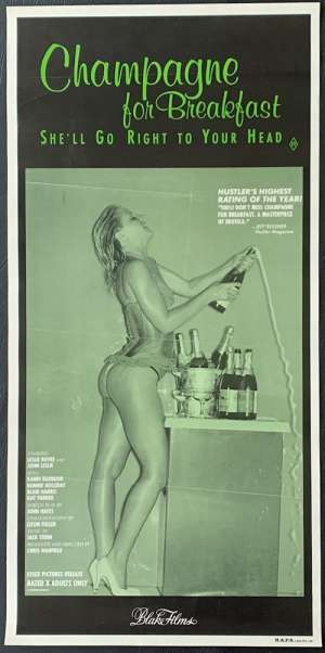Champagne For Breakfast Movie Poster Rolled Daybill Blake Films Sexploiatation