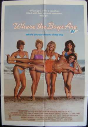 Where the Boys Are Movie Poster Original One Sheet 1984 Lisa Hartman Allan Carr