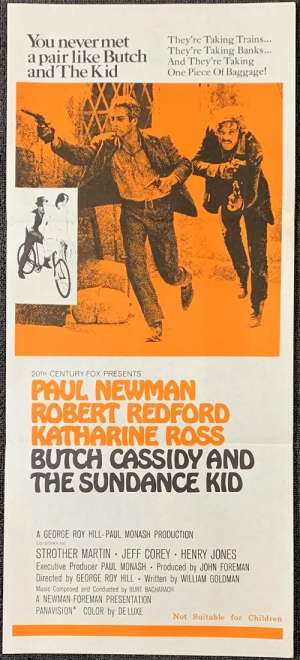 Butch Cassidy And The Sundance Kid Poster Original Daybill 1969 Paul Newman