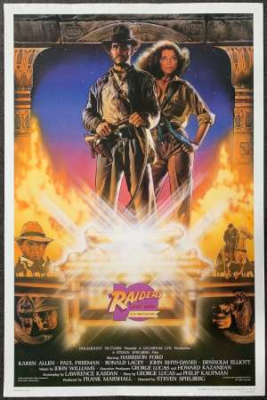 Raiders Of The Lost Ark Poster Original USA One Sheet 1991 Re-Issue Indiana Jones