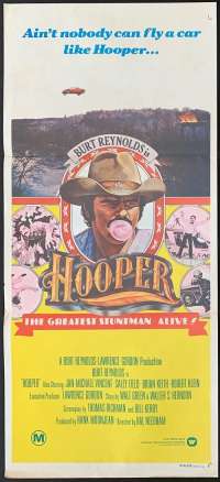 Hooper Poster Original Daybill 1978 Burt Reynolds Sally Field Brian Kieth