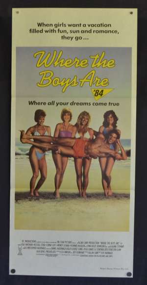 Where the Boys Are Movie Poster Original Daybill 1984 Lisa Hartman Allan Carr