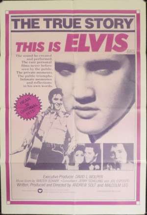 This Is Elvis Poster Original One Sheet 1970 Concert Elvis Film David Scott