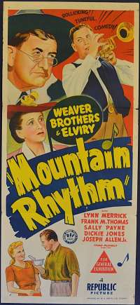 Mountain Rhythm Movie Poster Original Daybill Aka Harvest Days 1943 Leon Weaver