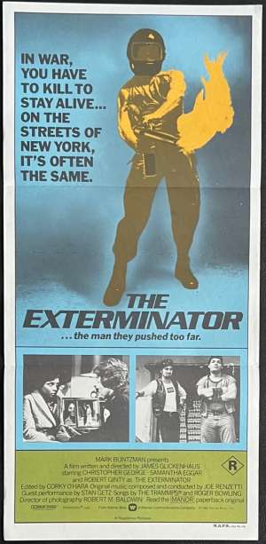 The Exterminator Poster Original Daybill 1980 Robert Ginty Vigilante