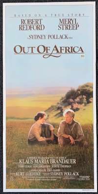 Out Of Africa Poster Original Daybill 1985 Robert Redford Meryl Streep