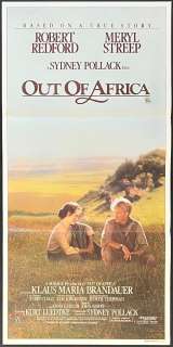 Out Of Africa Poster Original Daybill 1985 Robert Redford Meryl Streep