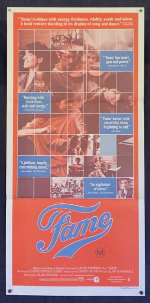 Fame Poster Original Daybill 1980 Rare First Printing Irene Cara Dance