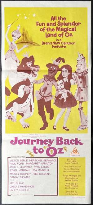 Journey Back To Oz Poster Original Daybill Rare 1972 Liza Minnelli