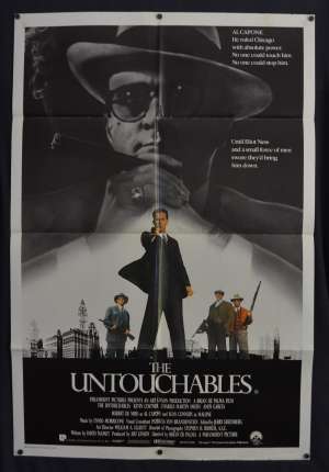 The Untouchables Poster One Sheet Original 1987 Kevin Costner Sean Connery Cops