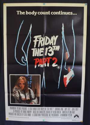 Friday The 13th Part 2 1981 One Sheet movie poster Amy Steel
