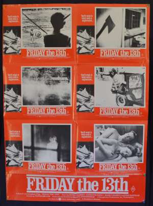 Friday The 13th Poster Original Photosheet 1980 Betsy Palmer Kevin Bacon