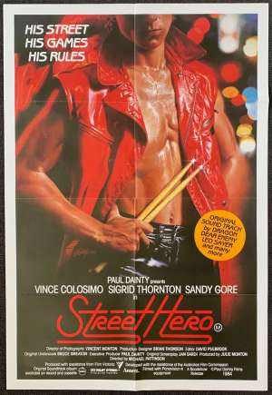 Street Hero Poster Original One Sheet 1984 Vince Colosimo Sigrid Thornton