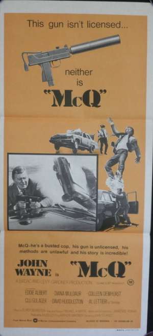 McQ Poster Original Daybill 1974 John Wayne Crime Drugs