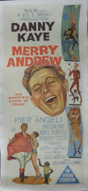 Merry Andrew 1958 Danny Kaye Daybill Linen Backed movie poster