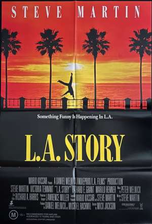 LA Story Poster One Sheet Original 1991 Steve Martin Victoria Tennant