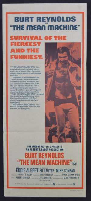 The Mean Machine Movie Poster Original Daybill 1974 The Longest Yard Burt Reynolds
