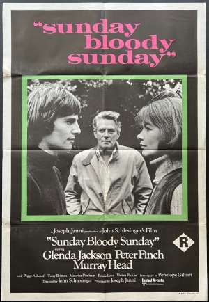 Sunday Bloody Sunday Poster Rare One Sheet Original 1971 Peter Finch