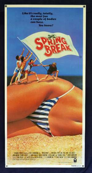 Spring Break Poster Original Daybill 1983 ROLLED Never Folded David Knell