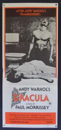 Andy Warhol's Dracula Poster Daybill Original 1974  Paul Morrissey Horror Vampire