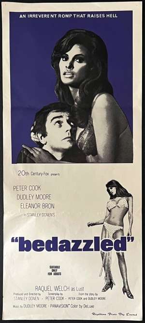 Bedazzled Poster Original Daybill 1967 Dudley Moore Sexy Raquel Welch