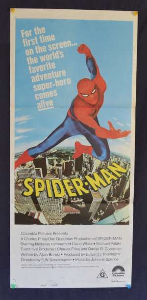 Spiderman Movie Poster Original Daybill 1977 Nicholas Hammond