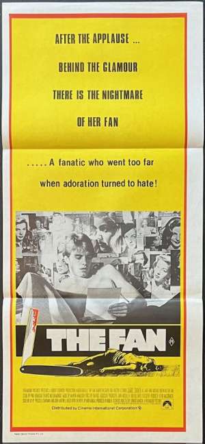 The Fan Poster Daybill Original 1981 Michael Biehn Lauren Bacall