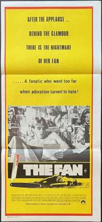 The Fan Poster Daybill Original 1981 Michael Biehn Lauren Bacall