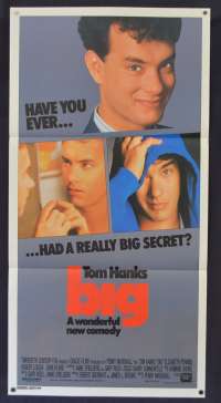 Big Movie Poster Original Daybill 1988 Tom Hanks Elizabeth Perkins