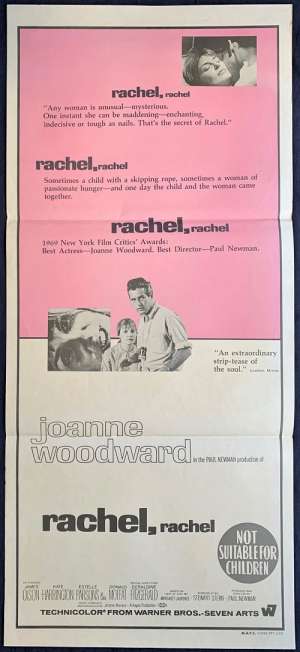 Rachel Rachel Poster Original Daybill 1968 Paul Newman Joanne Woodward